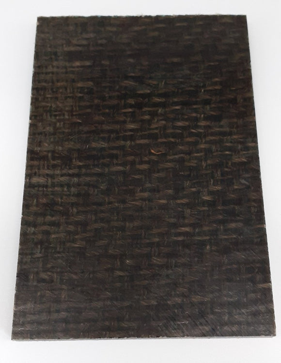 "Blau/Grün" Jute Micarta - Knifematerial.at 